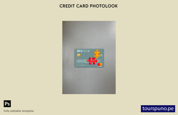 listo para imprimir Angola Banco de Fomento mastercard photolook plantilla front